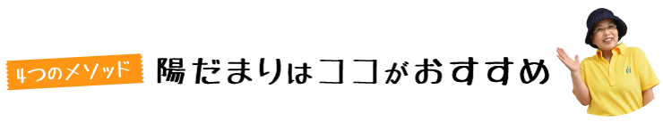 陽だまりはココがおすすめ